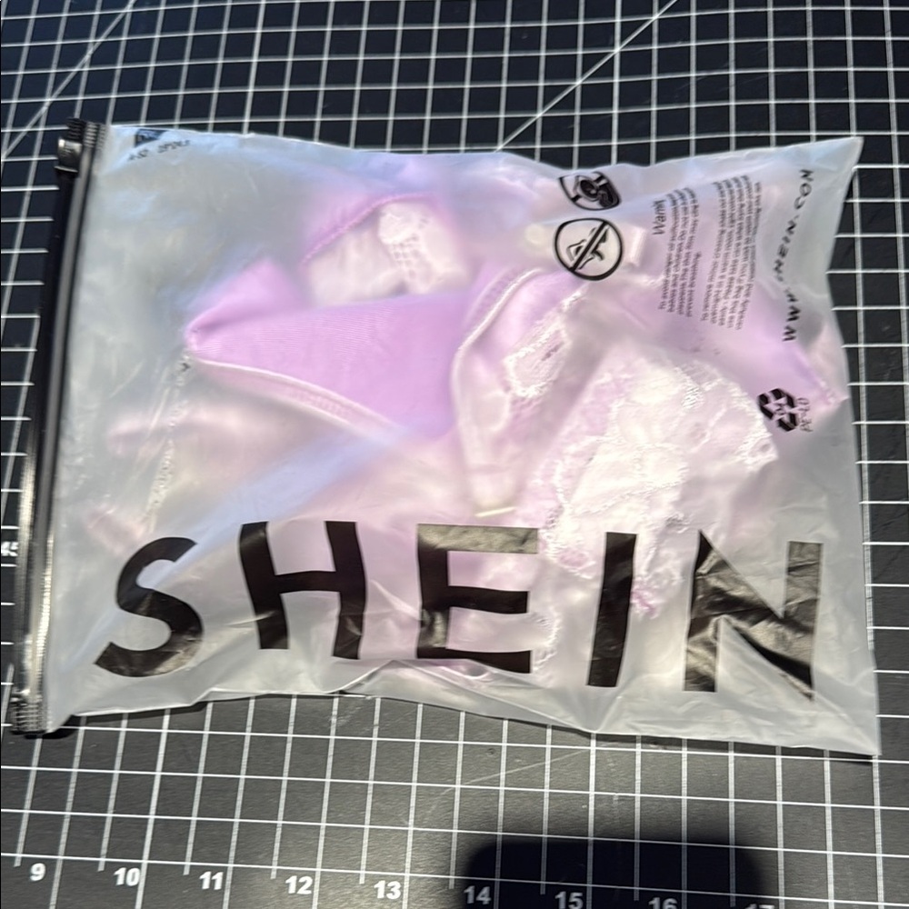 SHEIN Purple and White Satin Bra Intimates - Picture 5 of 5